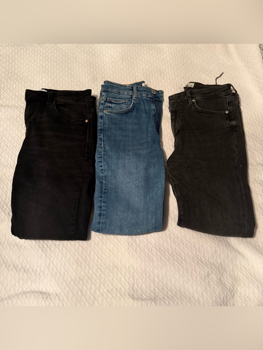 Zara Black & Blue Denim Jeans Trio!